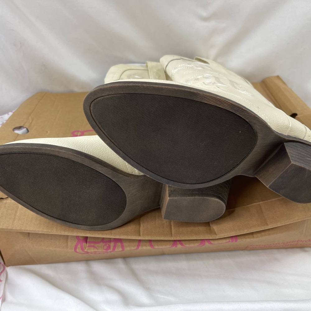 Sugar Western Boots Size 9 Cream NWB - Picture 5 of 11